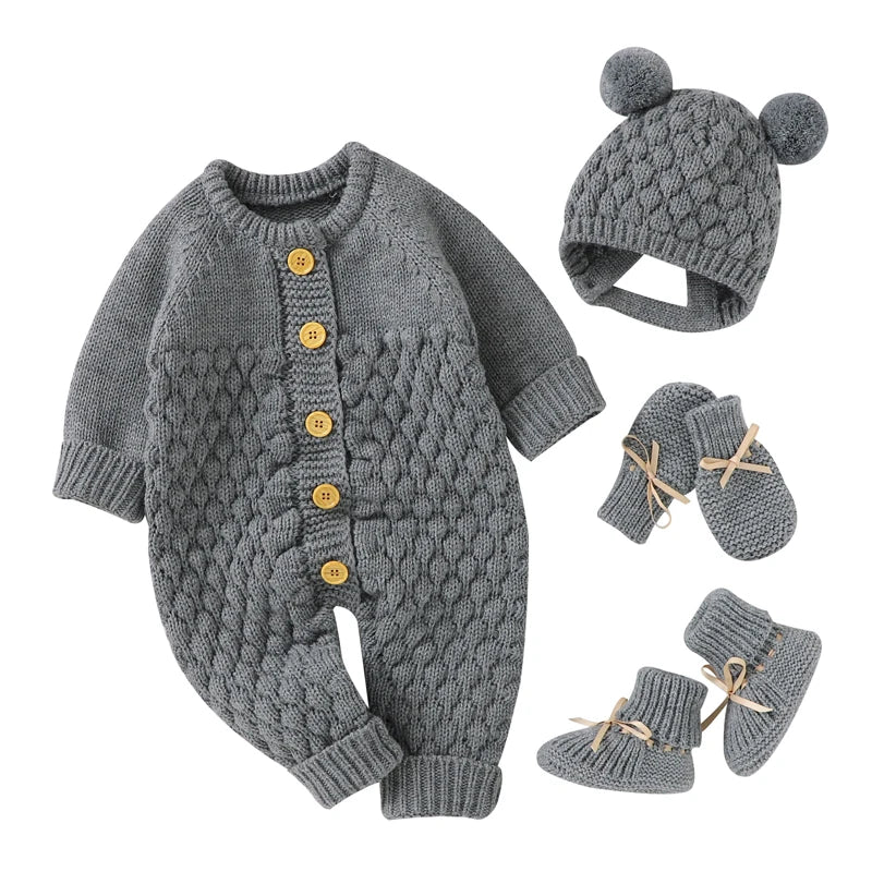 Baby Rompers Clothes,Solid Plain Jumpsuits, Unisex Wear