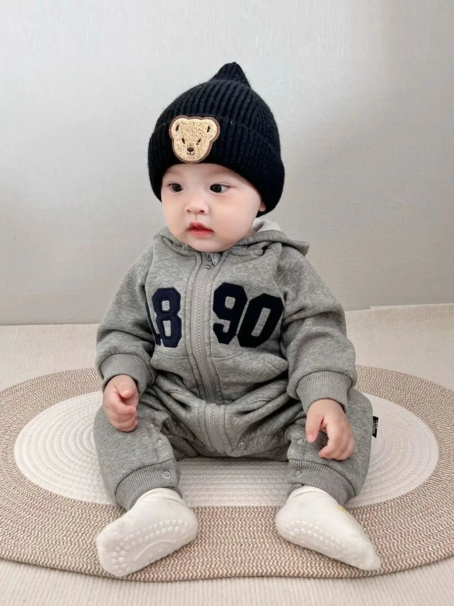 2024 Baby Boys Casual One Piece Long Sleeve Rompers