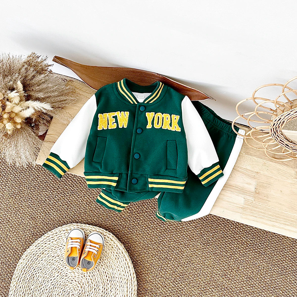 Baby Suit ,New York Print Baseball Jackets