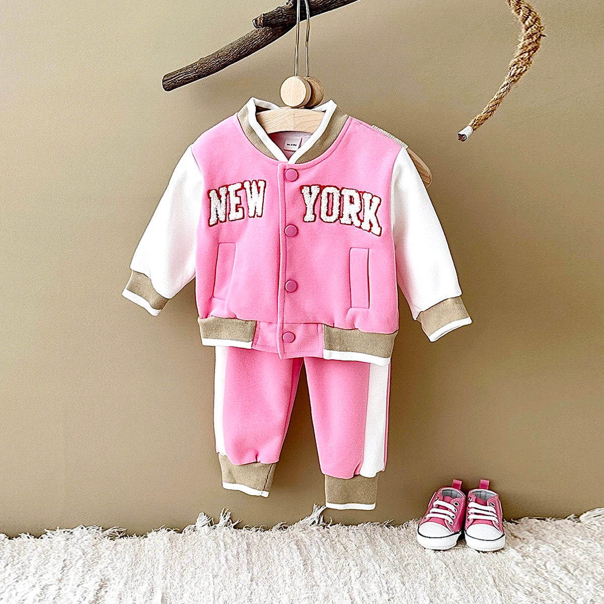 Baby Suit ,New York Print Baseball Jackets