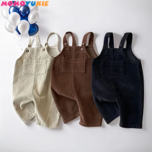 Boy's Corduroy Jumpsuit,Casual Bib Pants Overalls