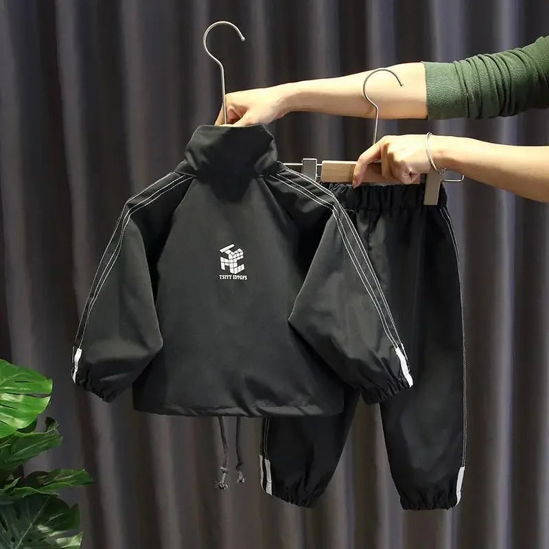 Half-zip Jogging Suit, Baby Sportswear Hoodie + Pants