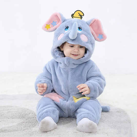 Kigurumis Lovely Elephant Newborn Baby Bodysuit