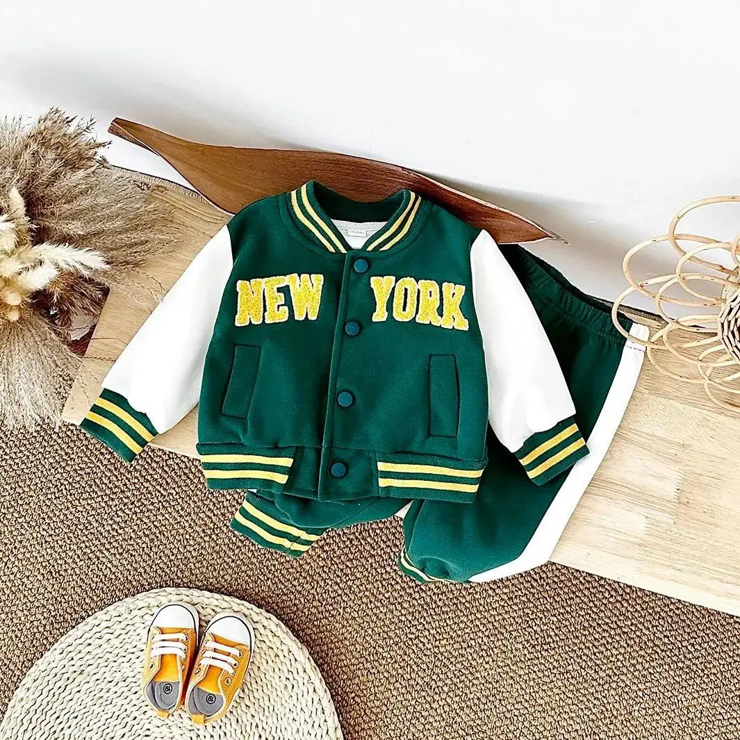 Baby Suit ,New York Print Baseball Jackets