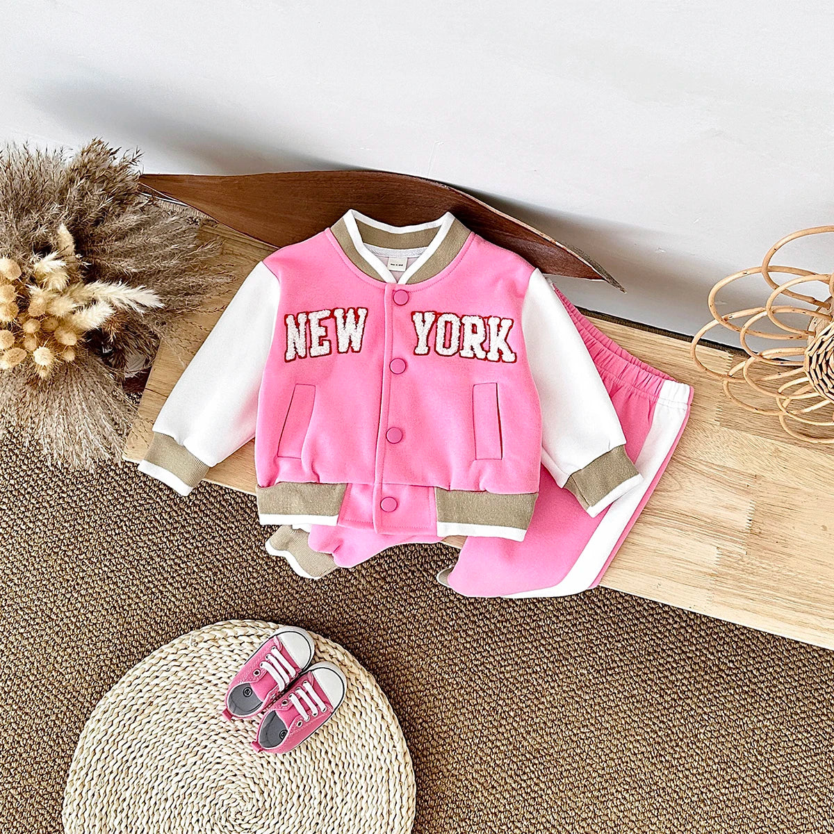 Baby Suit ,New York Print Baseball Jackets