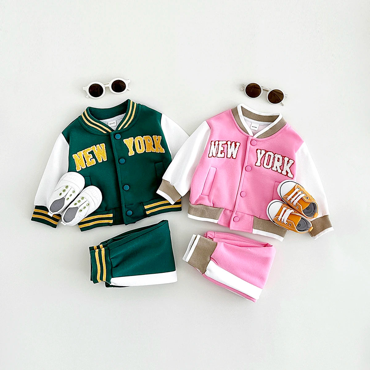 Baby Suit ,New York Print Baseball Jackets