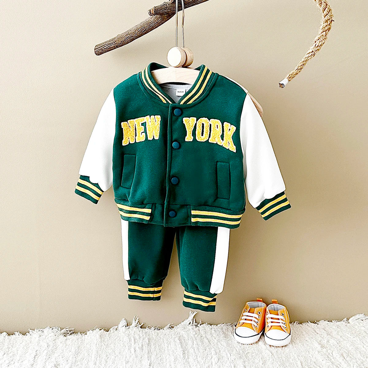 Baby Suit ,New York Print Baseball Jackets